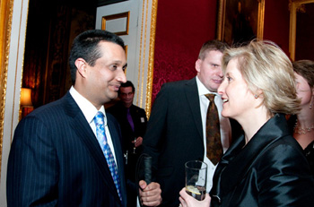 Waqas with Princess Sophie at a reception